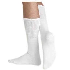 Men's 4-Pack Long Tube Socks (10-13, White), NEW with TAG
